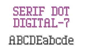 Serif Dot Digital-7 Font Download