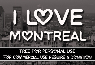CF I love Montreal Font Download