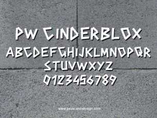 PWCINDERBLOX Font Download