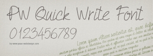 PW Quick Write Font Download