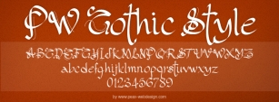 PW Gothic Style Font Download