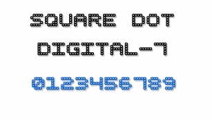 Square Dot Digital-7 Font Download