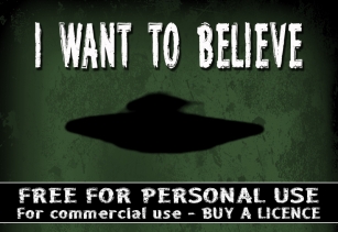 CF I want to believe Comp Font Download