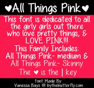 All Things Pink Font Download