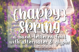 Happy Spring - Hand Lettered Script Font Font Download