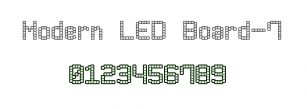 Modern LED Board-7 Font Download