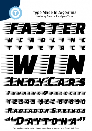Faster One Font Download
