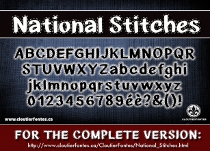 CF National Stitches Font Download