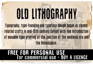 CF Old Lithography Font Download