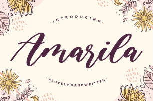 Amarila Lovely Handwritten Font Font Download