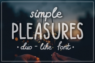 SIMPLE PLEASURES - hand drawn font Font Download