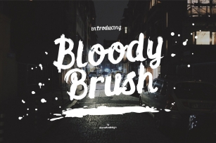 Bloody Brush Typeface Font Download