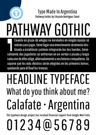 Pathway Gothic One Font Download