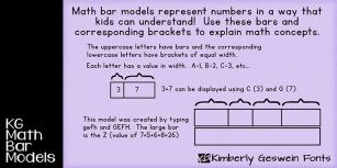 KG Math Bar Models Font Download