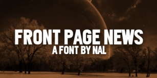 Front Page News Font Download