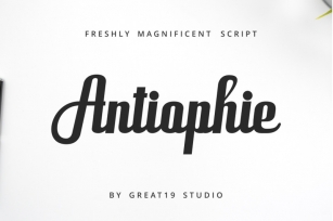Antiophie Magnificent Script Font Download