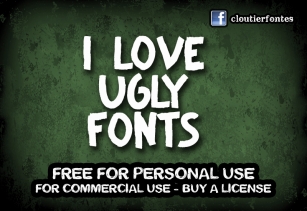 CF I Love Ugly Fonts Font Download