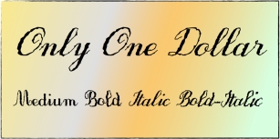 Only One Dollar Font Download