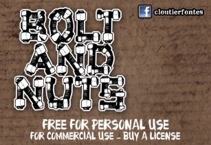 CF Bolt and Nuts Font Download