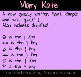 MaryKate Font Download