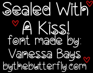 Sealed With A Kiss Font Download
