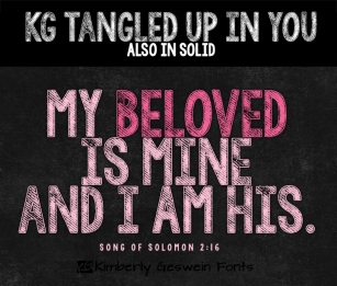 KG Tangled Up In You Font Download