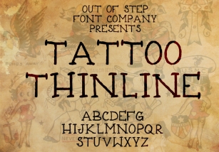 Tattoo Thinline Font Download