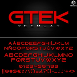 Gtek Regular Font Download
