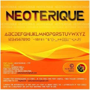 NEOTERIQUE Font Download