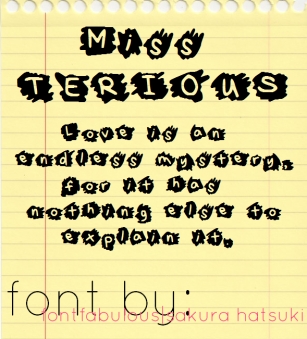 MissTerious Font Download