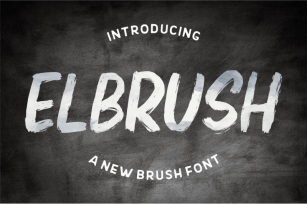 Elbrush - A New Brush Font Font Download