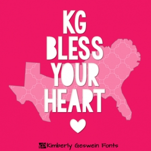 KG BLESS YOUR HEART Font Download