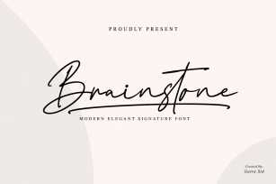 Brainstone Modern Elegant Signature Type Font Download