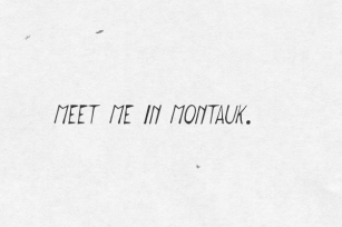 Meet me in Montauk Font Download