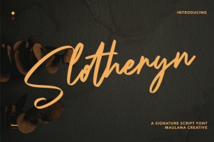 Slotheryn Signature Script Font Font Download