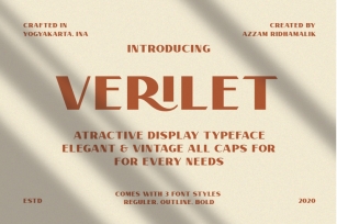 Verilet - Display Typeface Font Download