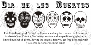 Dia de los Muertos Limited Free Font Download