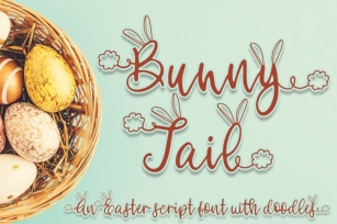 Bunny Tail - An Easter script font with doodles Font Download