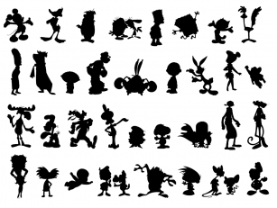 Cartoon Silhouettes Font Download