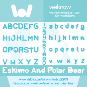 Eskimo and Polar Bear Font Download