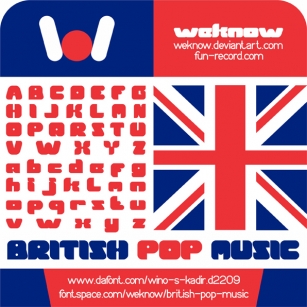 British pop Music Font Download