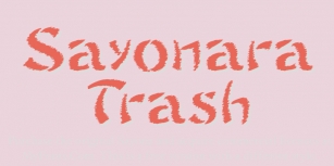Sayonara Trash Free Font Download