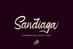 Sandiaga | Modern Script Font Font Download