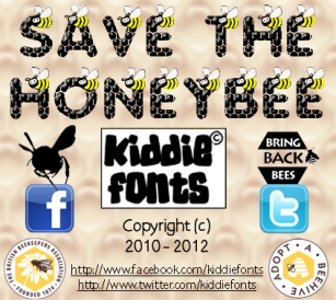 SAVE THE HONEYBEE Font Download