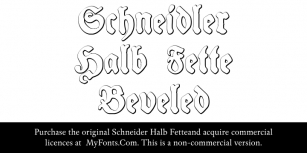 Schneidler Halb Fette Beveled Font Download