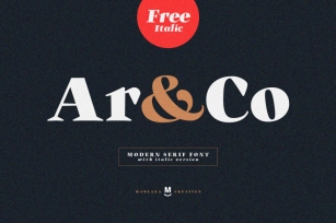 Ar and Co Serif Font Font Download