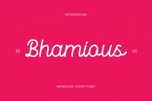 Bhamious - Monoline Font Download