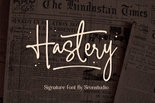 Hastery Signature Font Download