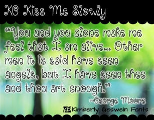 KG Kiss Me Slowly Font Download