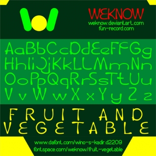 Fruit vegetable Font Download